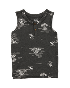 Toddler Sea Print Sleeveless Slub Jersey Tank, image 1 of 3 slides