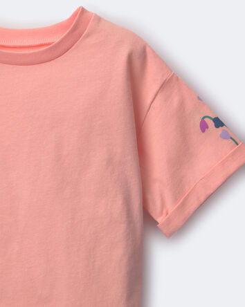 Tout-petit fille - T-shirt &agrave; manches roul&eacute;es &ndash; Rose clair, 