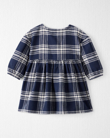 Baby Girl Organic Cotton Flannel Dress, 