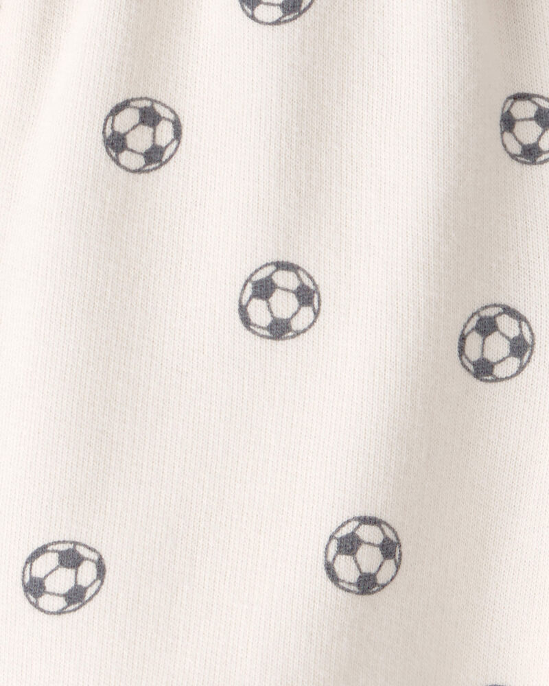 Baby Soccer French Terry Shorts - White, image 3 of 4 slides