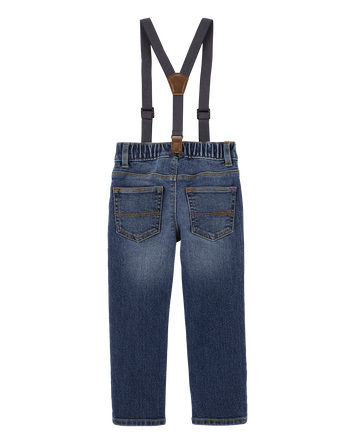 Toddler Boy The Favourite: Stretch Denim Suspenders, 