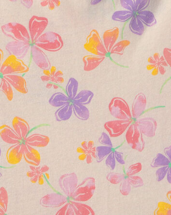 Girls Floral Romper - Cream, 