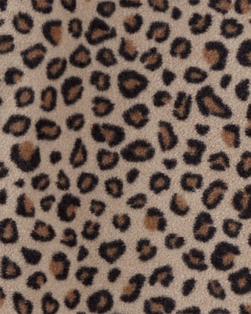 Kid 1-Piece Cheetah Print Fleece Footless Pyjamas
, image 2 of 3 slides