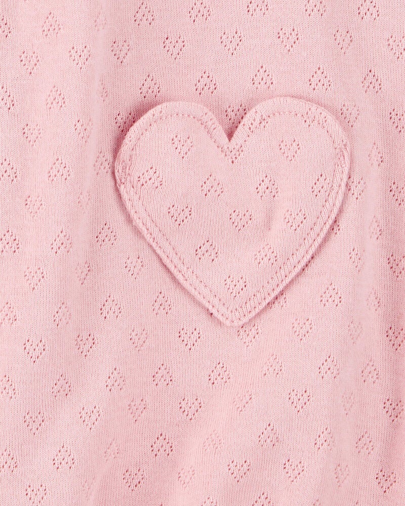 Baby Heart Pockets Cotton Romper, image 2 of 3 slides