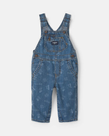 Baby Logo Denim Overalls - Light Wash, 