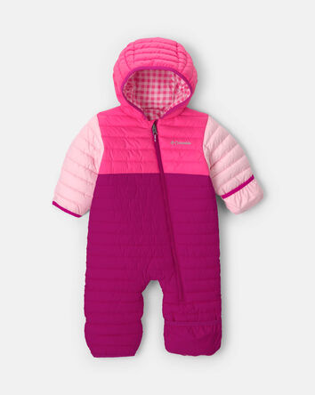 Baby Girl Columbia Powder Lite&trade; II Reversible Bunting- Pink, 