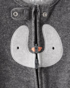Baby Penguin Loose Fit Sleeper - Grey, image 3 of 4 slides