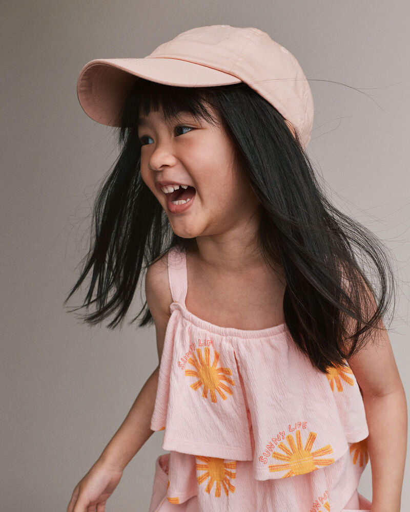 Tout-petit fille - Haut fluide &agrave; &eacute;paules d&eacute;nud&eacute;es &agrave; imprim&eacute; Rayon de soleil - Rose, image 3 sur 6 diapositives