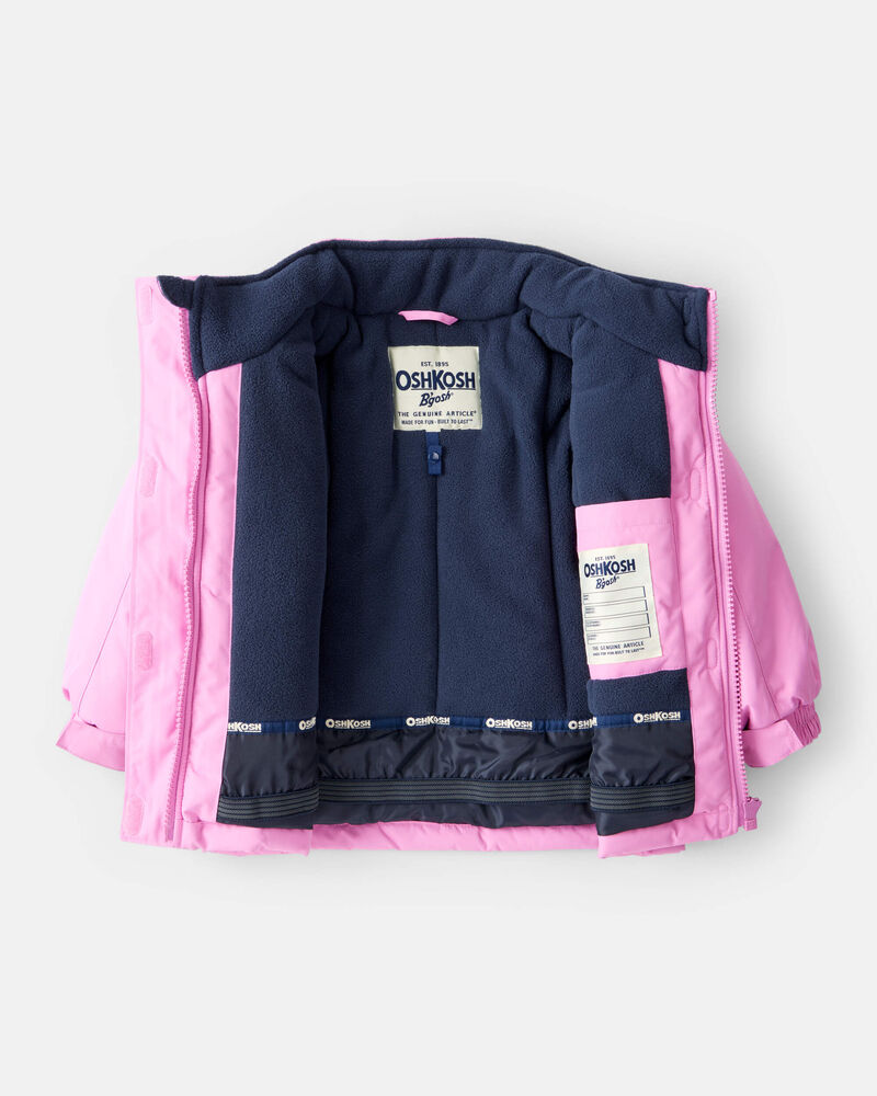 Toddler Girl 2-Piece Taslan Snowsuit Set - Pink
, image 3 of 13 slides