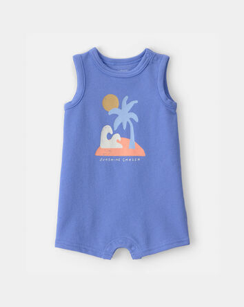 B&eacute;b&eacute; - Barboteuse sans manches &laquo;Sunshine Chaser&raquo; - Bleu, 
