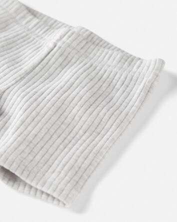 Organic Cotton Ribbed Pedal Shorts, 
