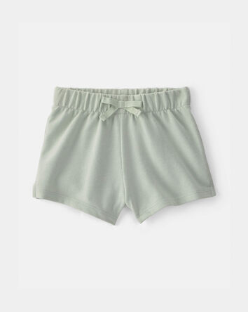 Baby Girl French Terry Shorts - Green, 