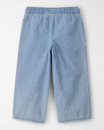 Toddler Girl Organic Cotton Chambray Pants, 
