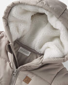 Baby 1-Piece Teddy Fleece Snowsuit Made with Recycled Materials, image 3 of 4 slides