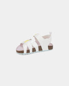 Toddler Girl Flower Sandals - White, image 6 of 6 slides
