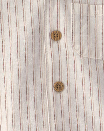 Baby Boy 2-Piece Striped Top & Short Set - Tan, 