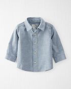 Bébé garçon - Chemise boutonnée fabriquée à partir de lin et de coton biologique, image 1 sur 5 diapositives