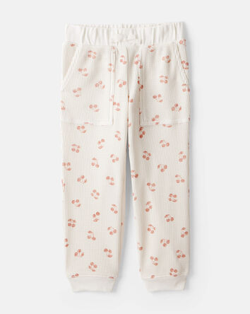 Toddler Girl 2-Piece Cherry Fruit Print Long-Sleeve Tee & Pant Set - Ivory, 