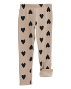 Enfant Legging en molleton douillet à motifs de cœurs, image 3 sur 5 diapositives