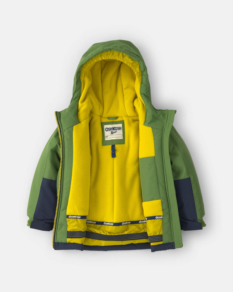 Toddler Boy  2 Piece Snowsuit With Chest Pocket- Green, image 4 of 13 slides