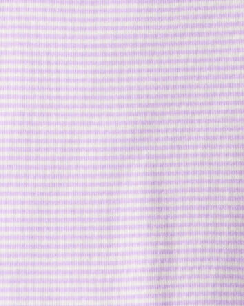 Toddler Girl Space Star Print 100% Cotton Long-Sleeve Snug Fit 4-Piece Pyjamas - White/Purple, 