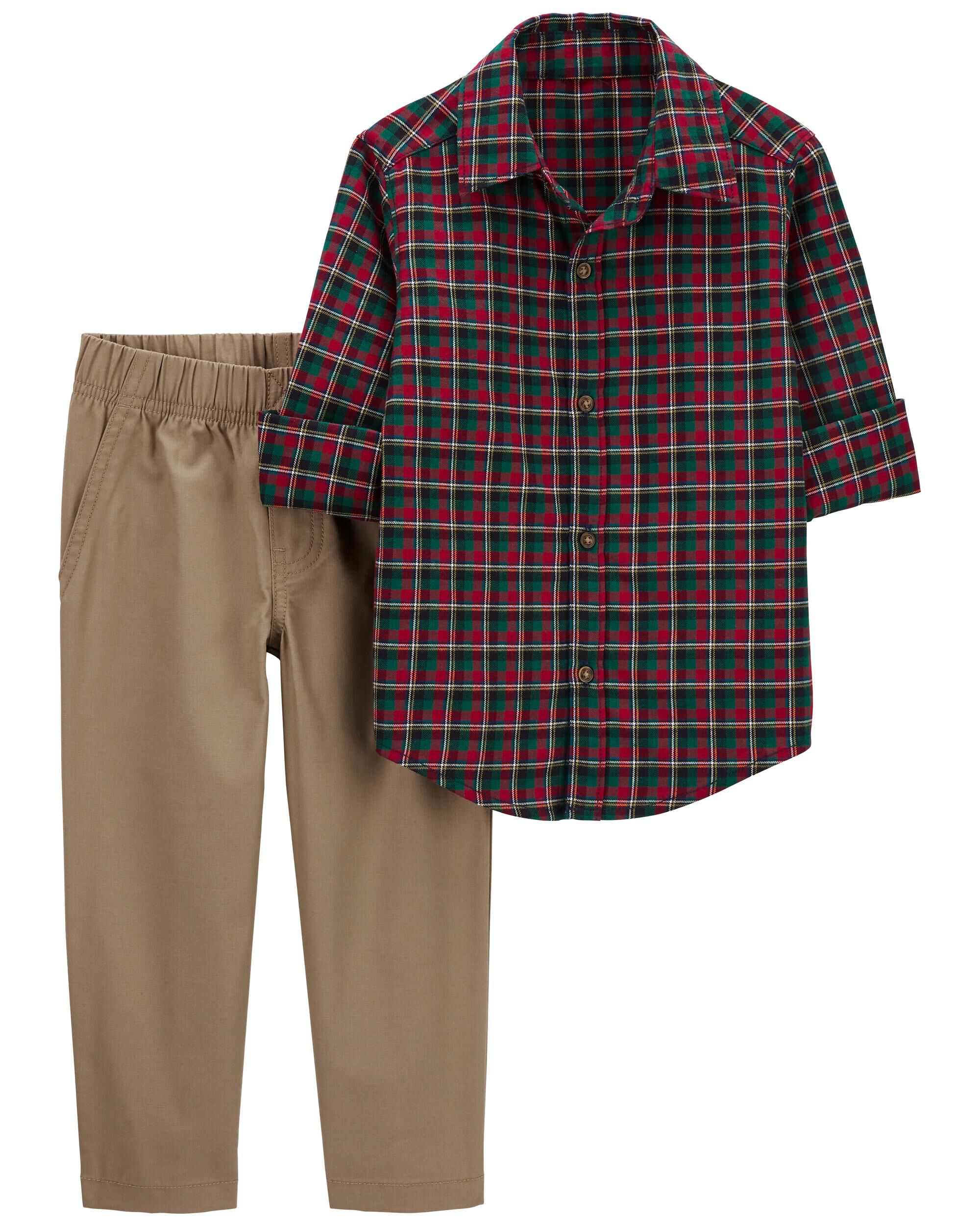Plaid 2 piece outfit new arrivals