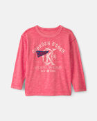 Gar&ccedil;ons - T-shirt &agrave; imprim&eacute; &laquo;OshKosh B'Gosh Workwear&raquo; - Rouge, image 1 sur 2 diapositives