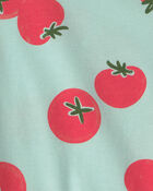 Toddler Tomato Print Graphic Tee - Green, image 2 of 3 slides