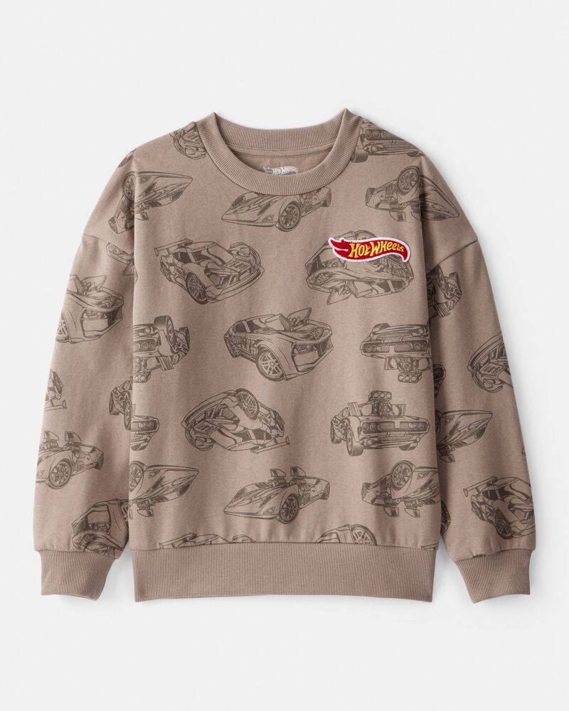Boys Hot Wheels&trade; Pullover Sweatshirt - Brown, image 1 of 2 slides