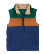 Toddler Colourblock Zip-Up Puffer Vest, image 1 of 4 slides