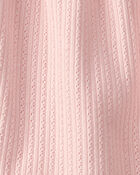 Baby Girl Pointelle Bodysuit Dress Made with Organic Cotton, image 3 of 4 slides