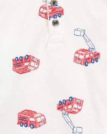 Baby 2-Piece Firetruck Bodysuit Pant Set, 