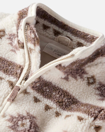Tout-petit - Blouson en sherpa recyclé à motif aztèque, 
