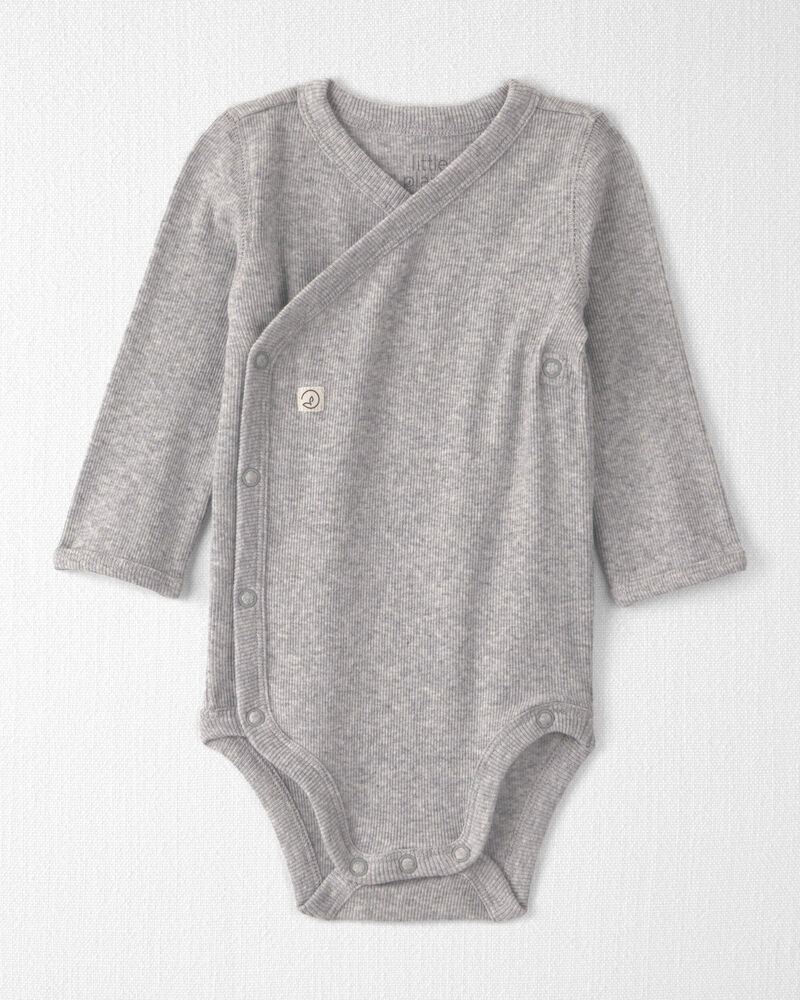 Baby Girl Organic Cotton Rib Bodysuit, image 1 of 4 slides