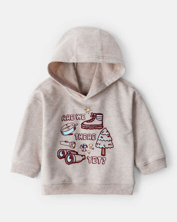 Baby Boy Camping Hoodie - Tan, 