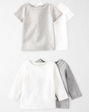 Baby 4-Pack Organic Cotton Rib Tops, 
