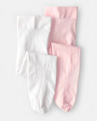 Baby Girl 2-Pack Tights - Pink/White, image 1 of 4 slides