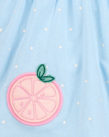 Baby Peach Bodysuit Dress - Blue, 