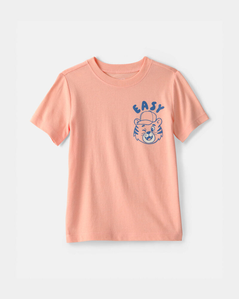 Toddler Tiger Graphic Tee - Orange, image 1 of 3 slides