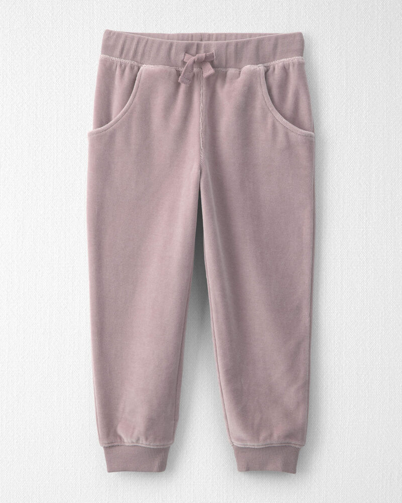 Toddler Girl 2-Piece Organic Cotton Velour Top & Pant Set, image 2 of 4 slides