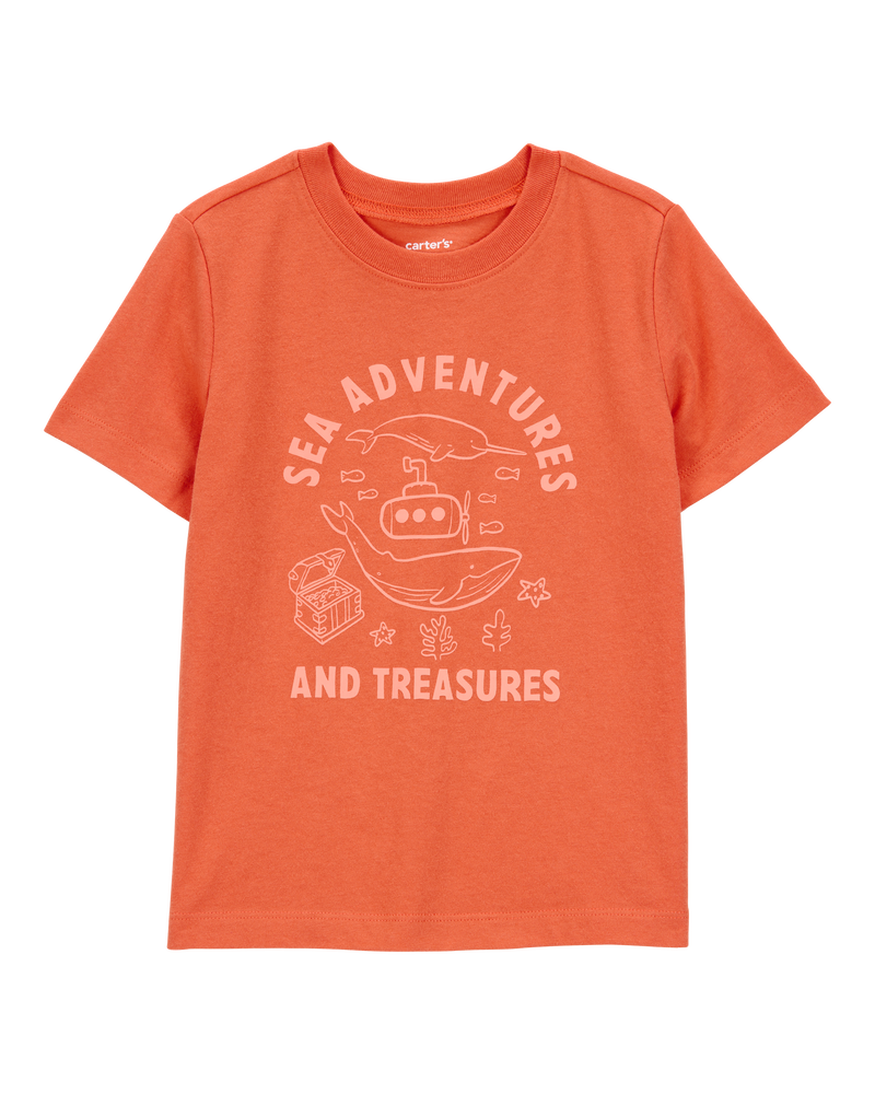 Toddler Boy Sea Adventures Short-Sleeve Graphic Tee - Orange, image 1 of 3 slides