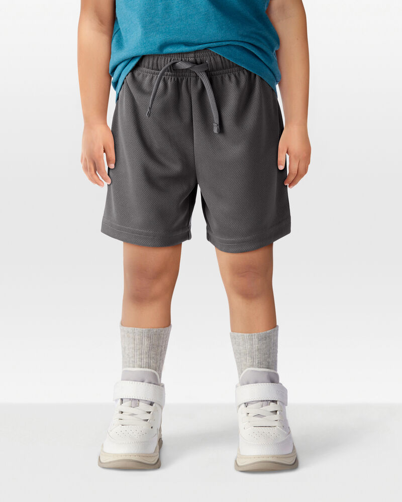 Toddler Boy Active Mesh Shorts - Grey, image 2 of 6 slides