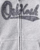 Toddler Boy OshKosh Fleece Logo Zip Hoodie - Gray, image 3 of 4 slides