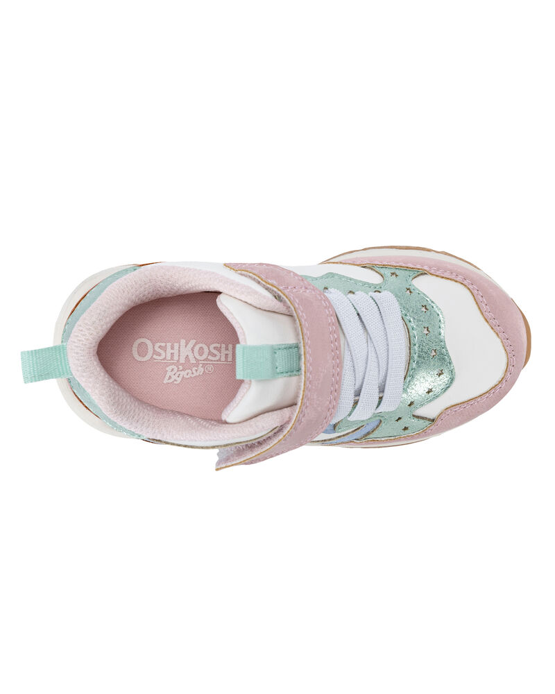 Toddler Girl Colour Block Athletic Shoes- Pink/White, image 4 of 12 slides