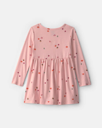 Toddler Girl Pumpkin Long-Sleeve Dress - Pink, 