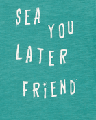 Baby 2-Piece "Sea You Later" Bodysuit & Pant Set - Green/Grey, image 5 of 7 slides