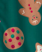 Tout-petit - Pyjama ample 2 pi&egrave;ces en molleton &agrave; motif pain d&rsquo;&eacute;pice de No&euml;l &ndash; Vert, image 3 sur 3 diapositives