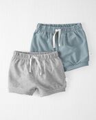 Baby 2-Pack Organic Cotton Shorts, image 1 of 4 slides