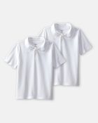 Gar&ccedil;on &ndash; Emballage 2 polos d&rsquo;uniforme en piqu&eacute; &ndash; Blanc, image 1 sur 3 diapositives