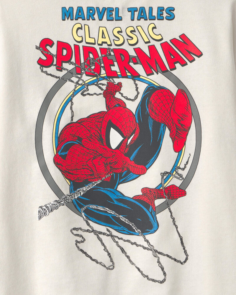 Boys &copy;Marvel Spider-Man French Terry Pullover Sweatshirt - White, image 4 of 4 slides